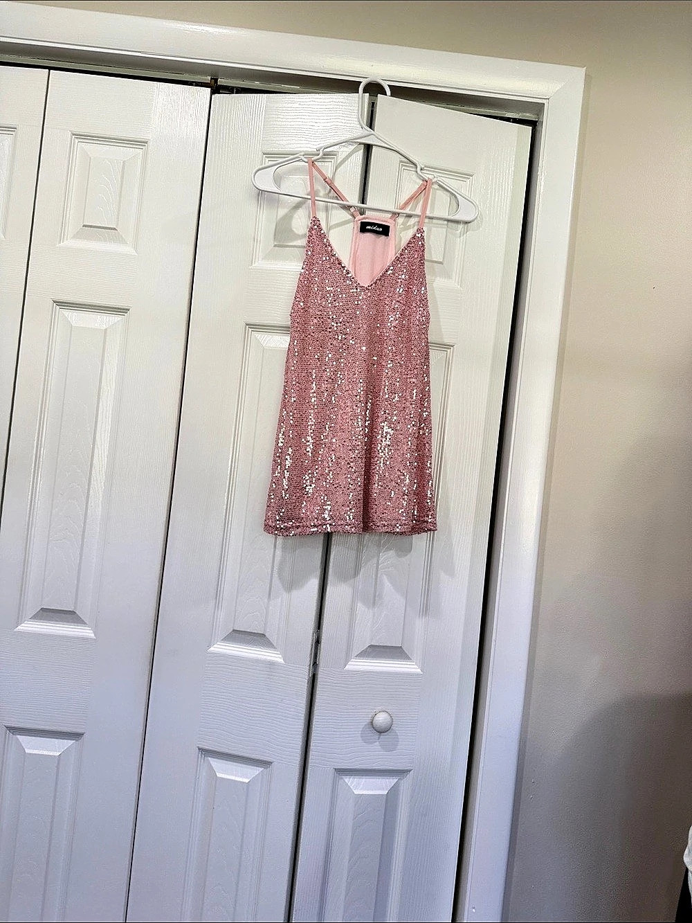 Pink Sequin Cami Like New